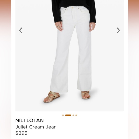 Nili Lotan Denim - Nili Lotan Juliet Women's White (cream) Jeans, size 29. **hemmed**